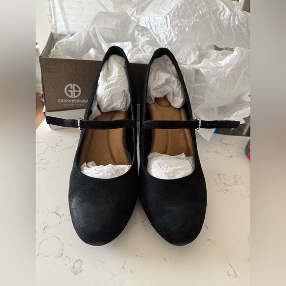 GIANI BERNINI  Black Elegant Black Mary Jane Heels NWOT Size 10 - Picture 8 of 12